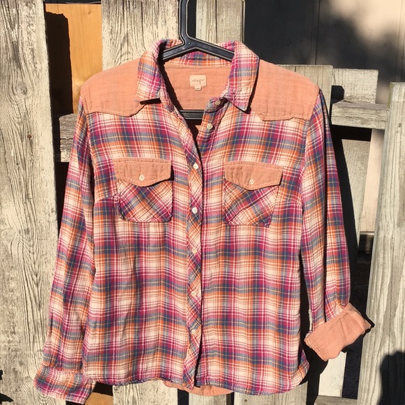 Wilfred Tops - Wilfred Aritzia western inspired plaid shirt M
